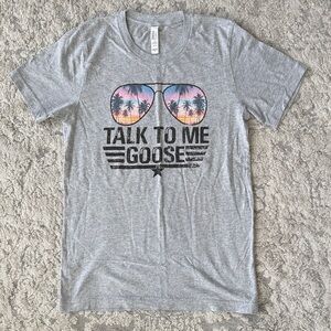 Bella Canvas Heather Gray Tee with Sunglasses Graphic
